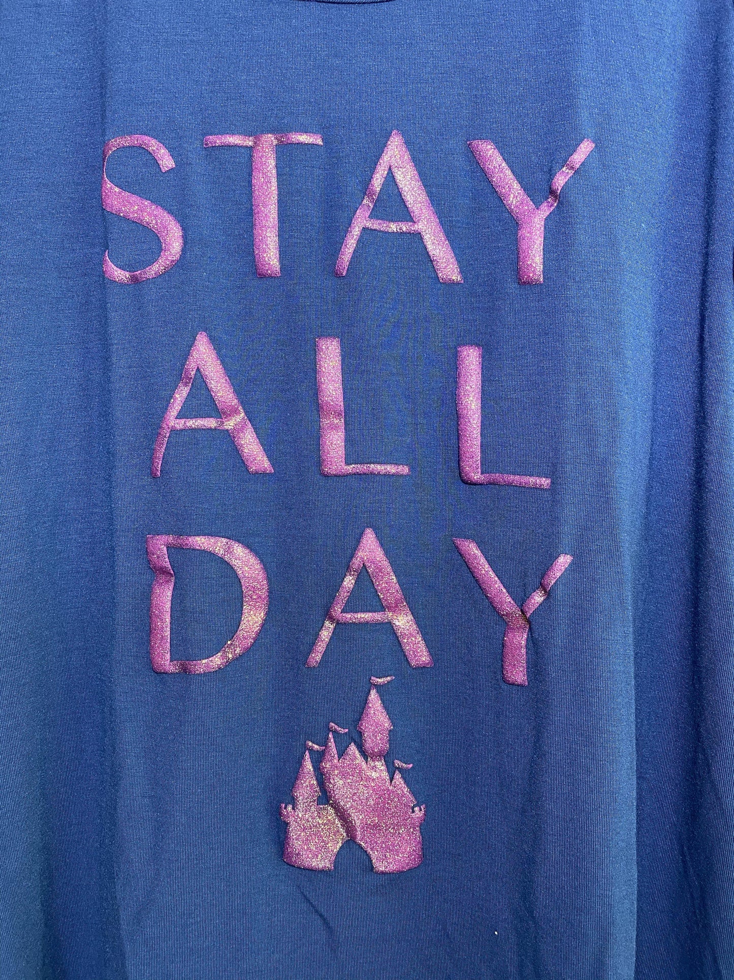 Disney Stay All Day Glitter Castle V Neck By Her Universe - World of Treasures