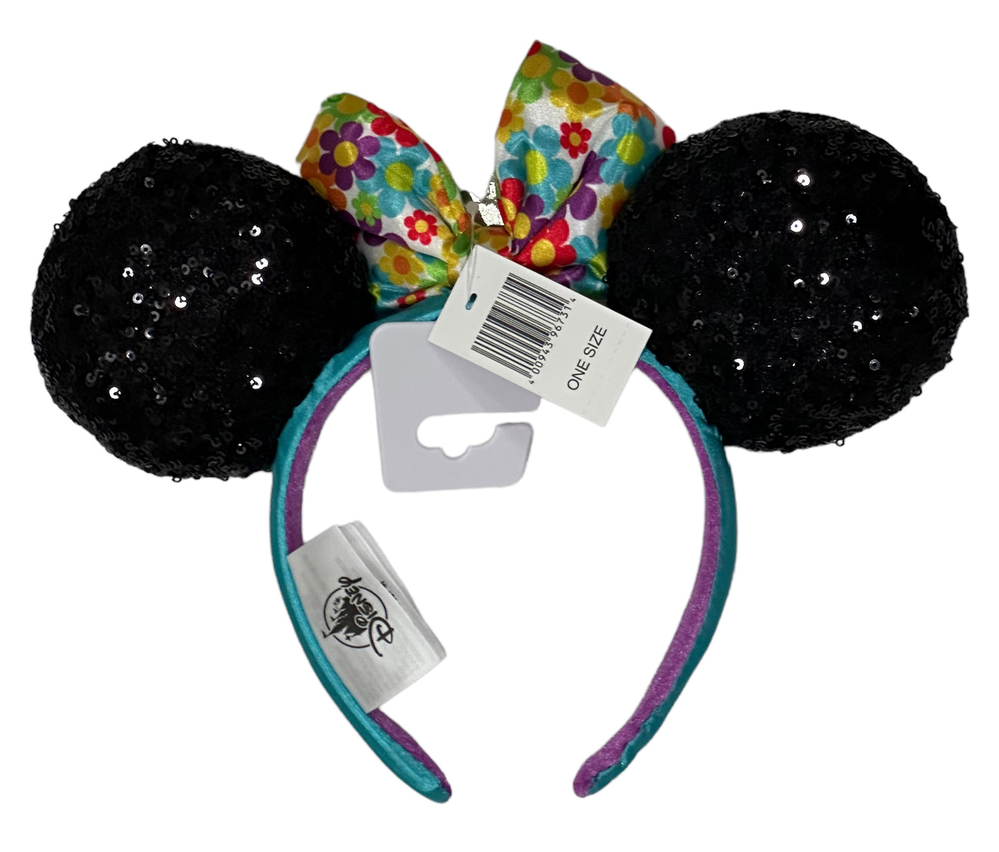 Disney Pop Century Resort Sequin Record Minnie Ear Headband