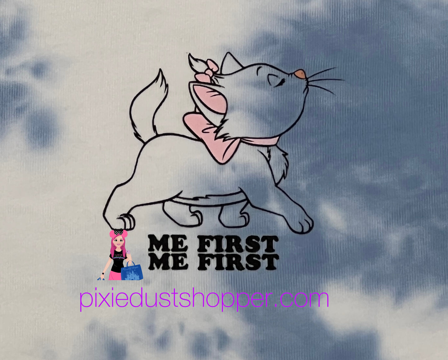Disney Aristocats Marie Tie Dye Crop Top Shirt Medium