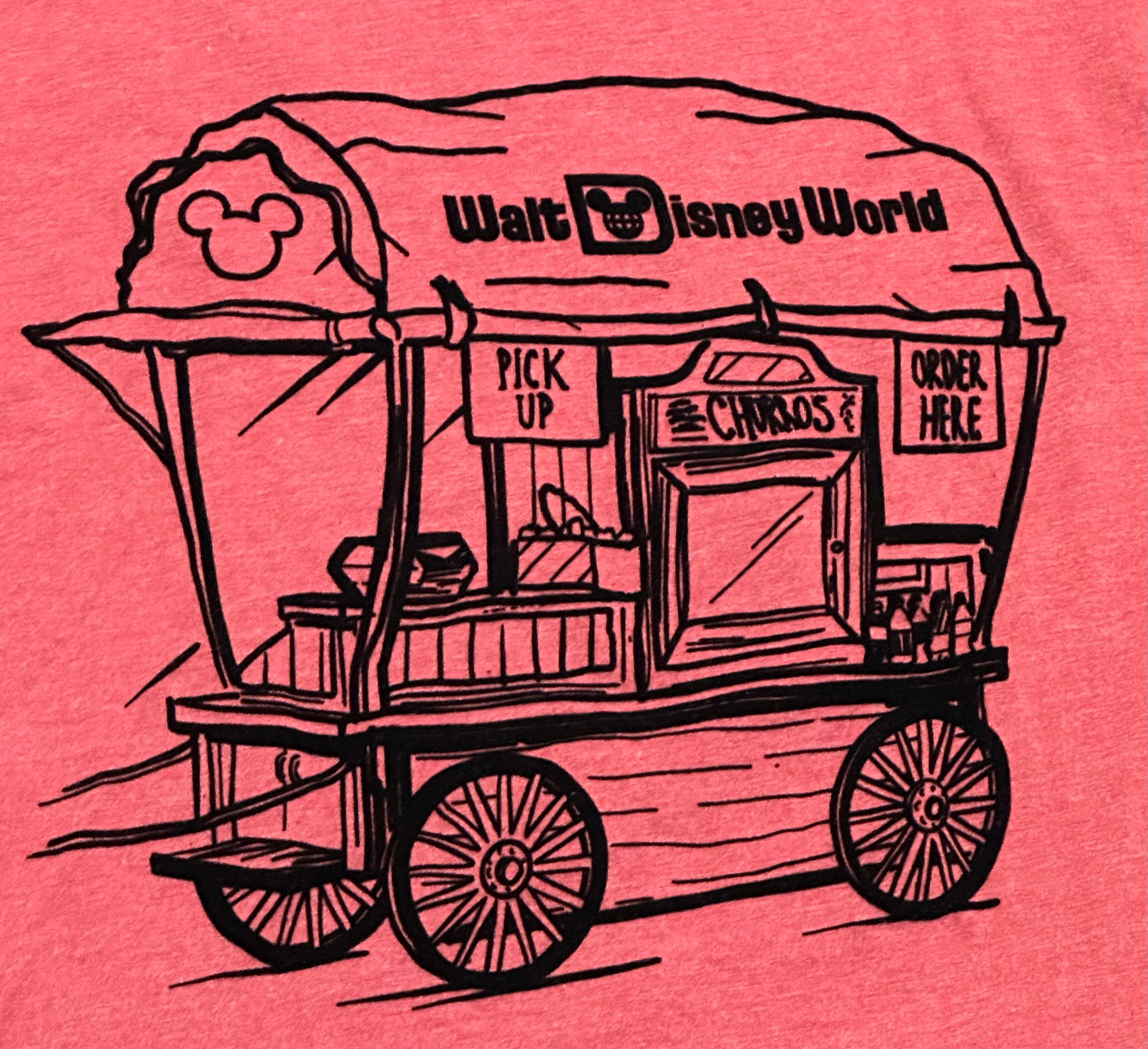 Walt Disney World Frontierland Mickey Churro Wagon Shirt Medium