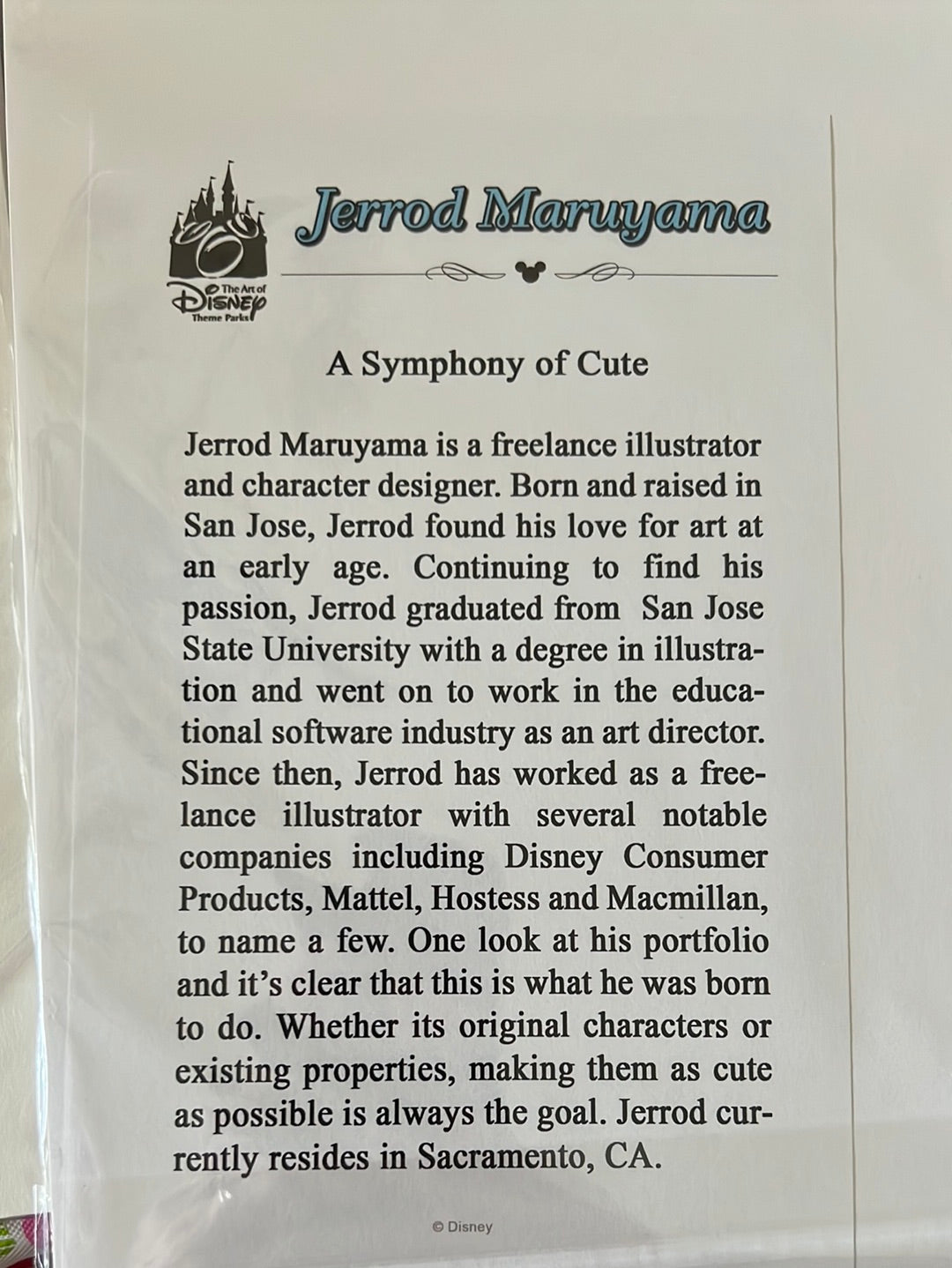 Disney "A Symphony of Cute" By Jerrod Maruyama 14x18" Matted Print