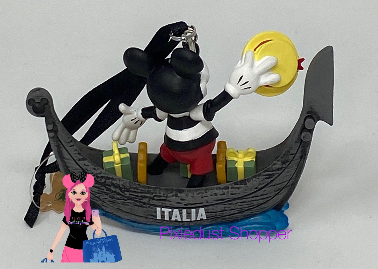 Disney Epcot Italy World Showcase Mickey Gondola Boat Ornament - World of Treasures