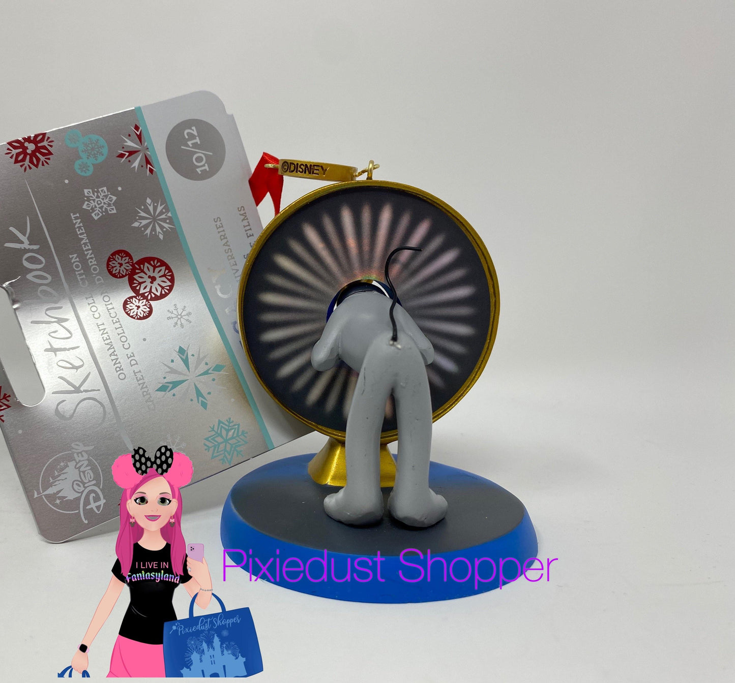 Disney Pluto 90 Years Legacy Sketchbook 10/12 Ornament - World of Treasures