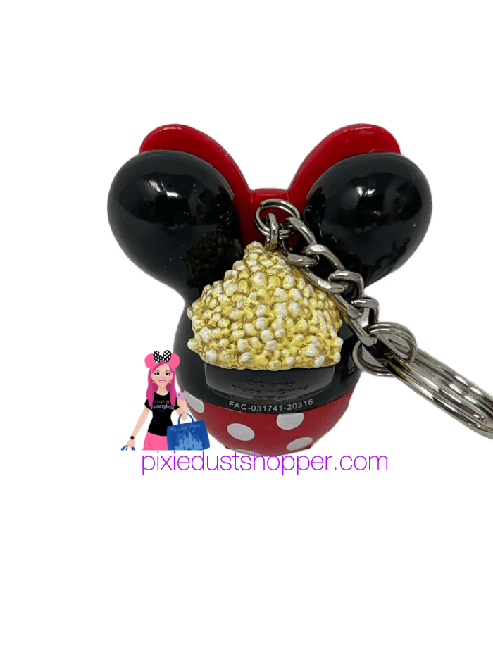 Disney Minnie Mouse Popcorn Bucket Keychain Clip - World of Treasures