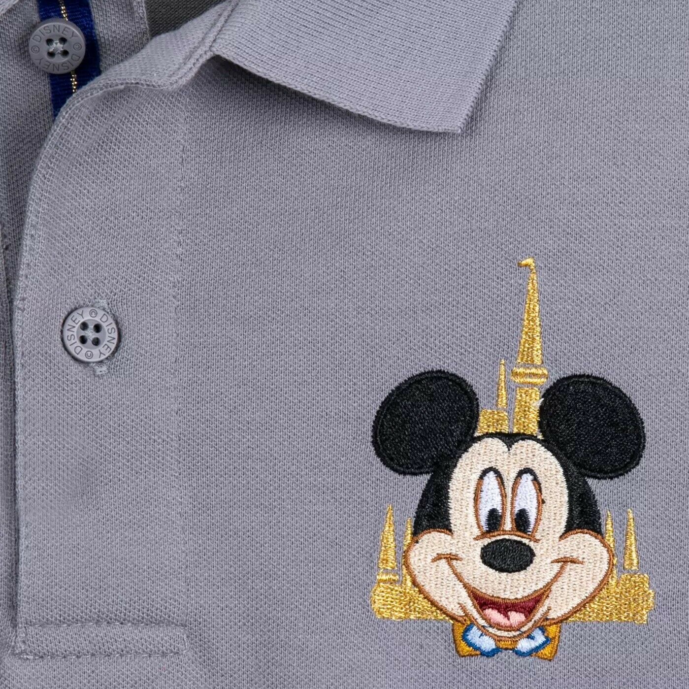 Walt Disney World 50th Anniversary Embroidered Mickey Castle Polo Shirt Small