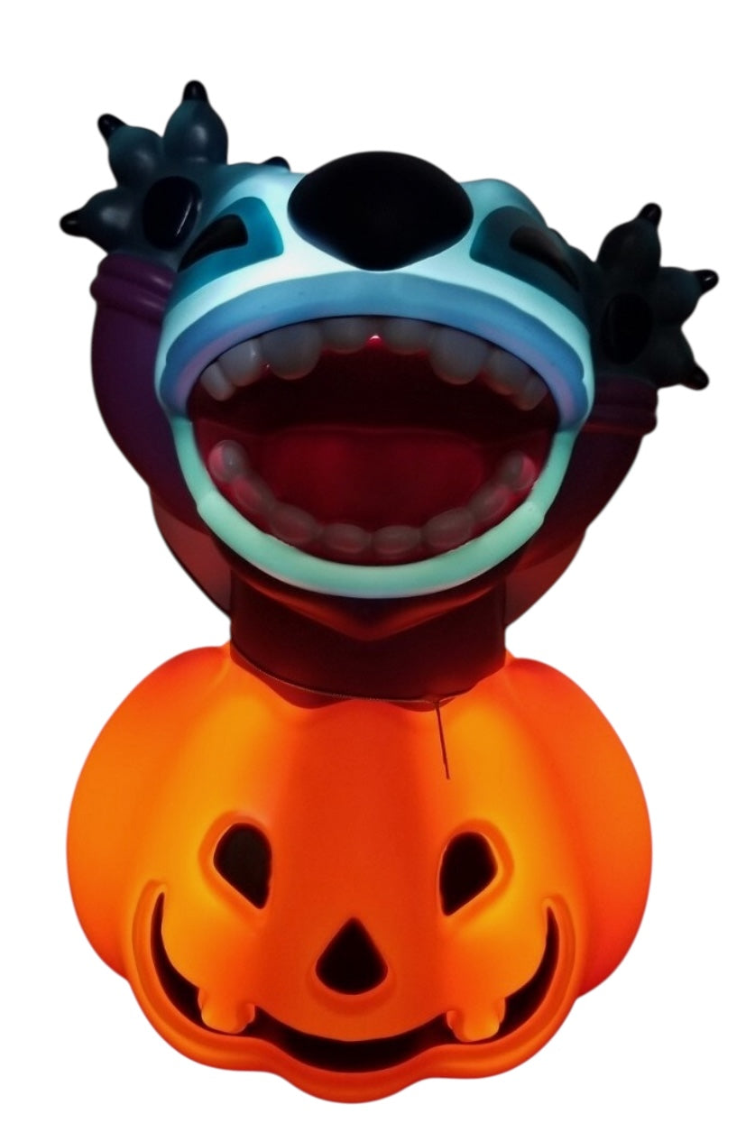 Disney Stitch In Pumpkin Halloween Blow Mold 17”