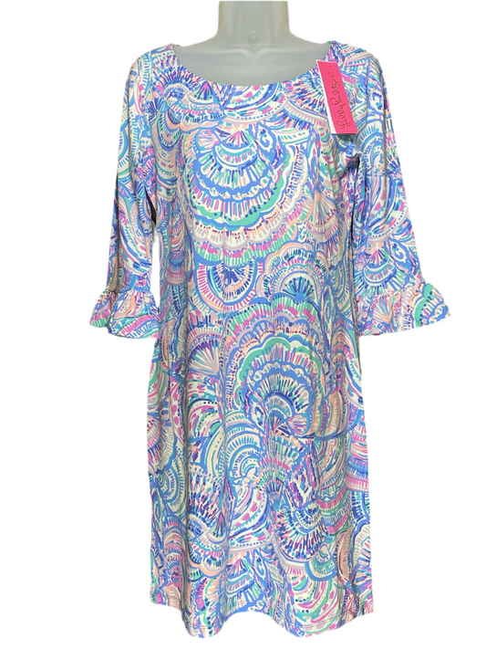 Lilly Pulitzer Sophie Ruffle Dress Happy As A Clam size Small