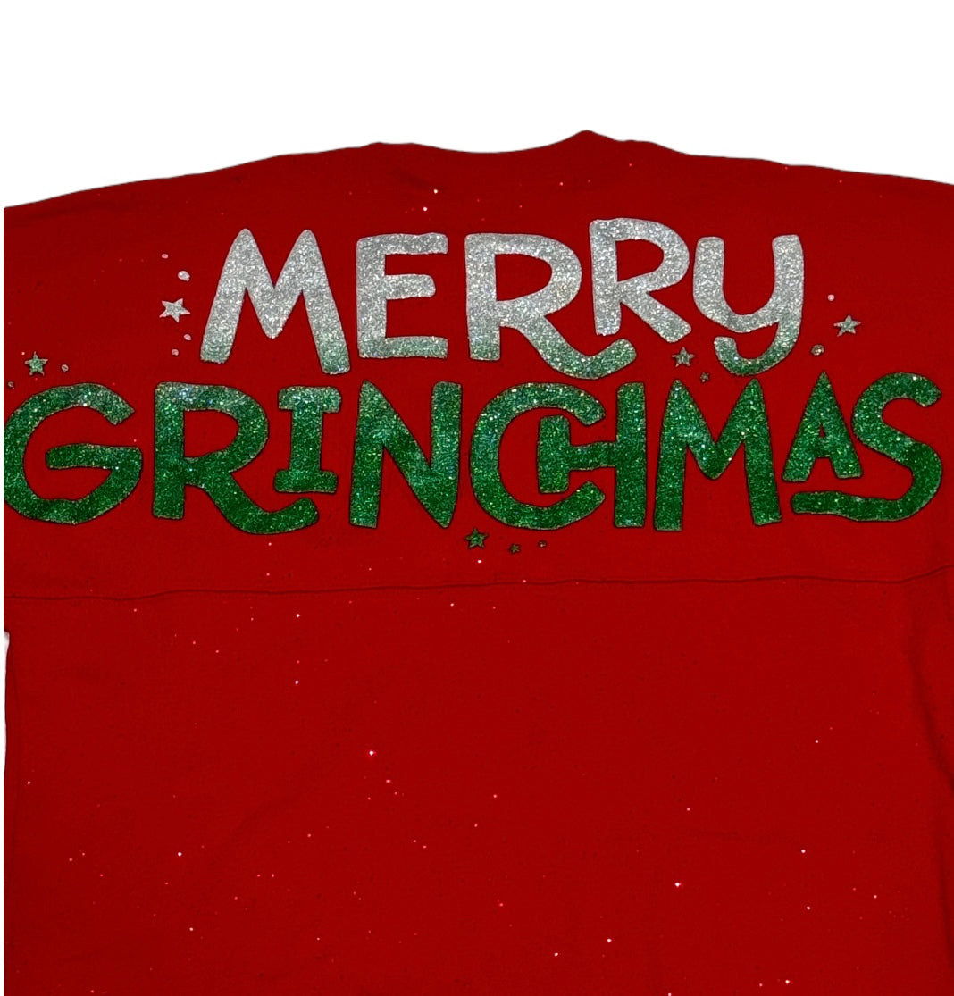 Universal Studios Merry Grinchmas Glitter Sparkle Spirit Jersey-Max and Grinch