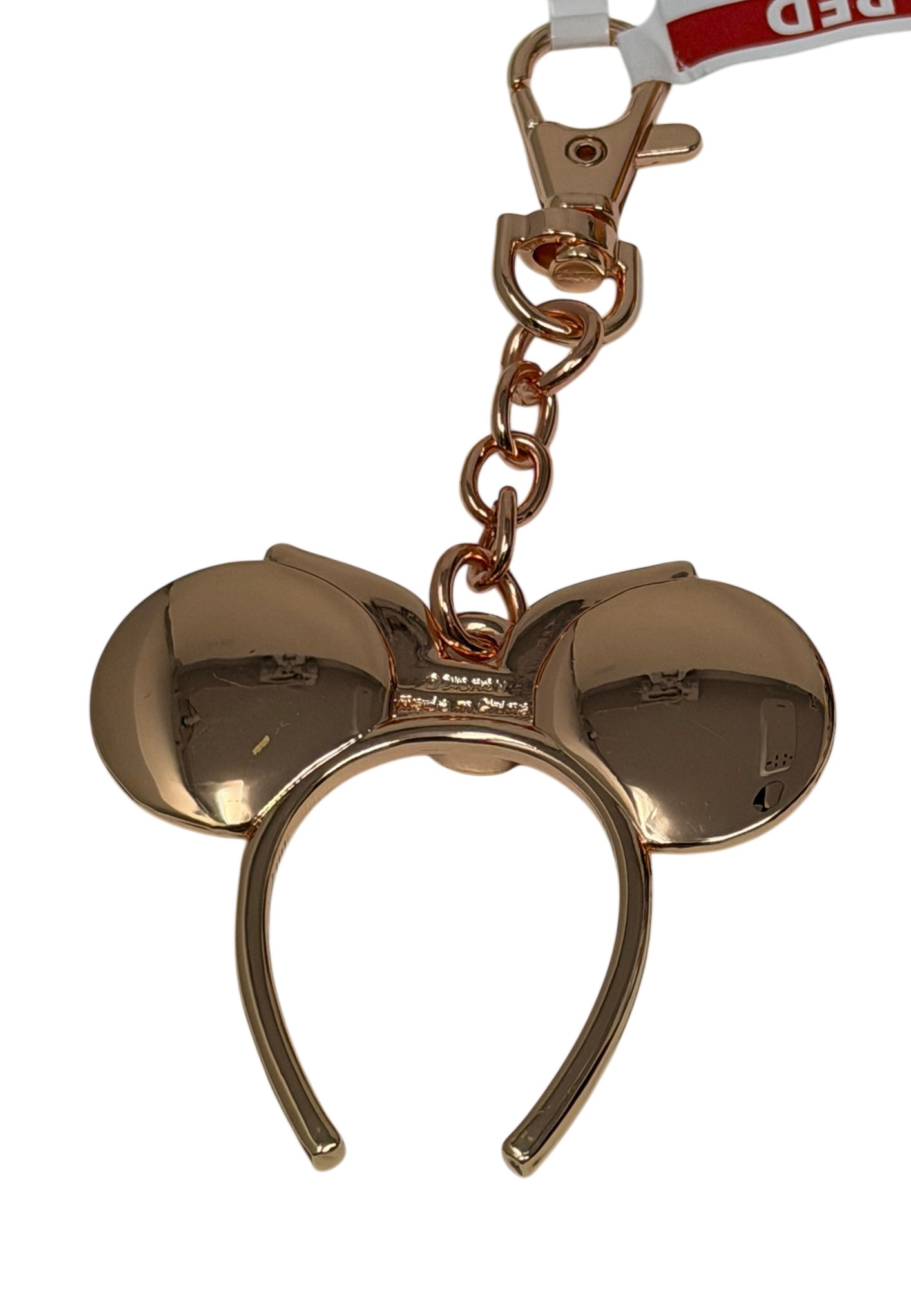 Disney Cruise Line Keychain Clip Bag Charm Minnie Ears Rose Gold