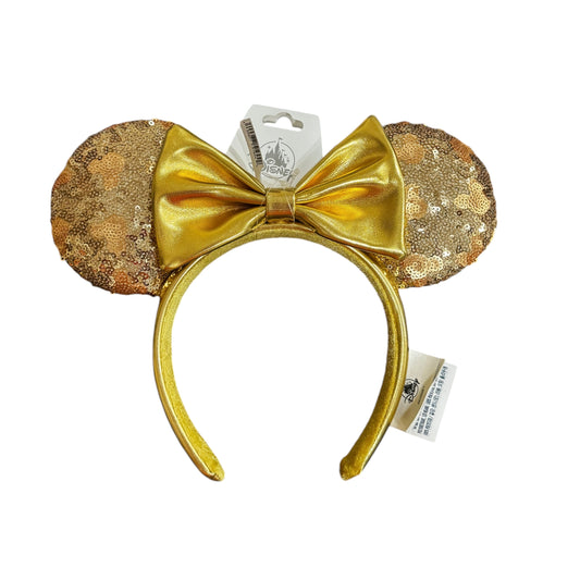 Disney Gold Sequin Minnie Ears Headband with Hidden Mickey