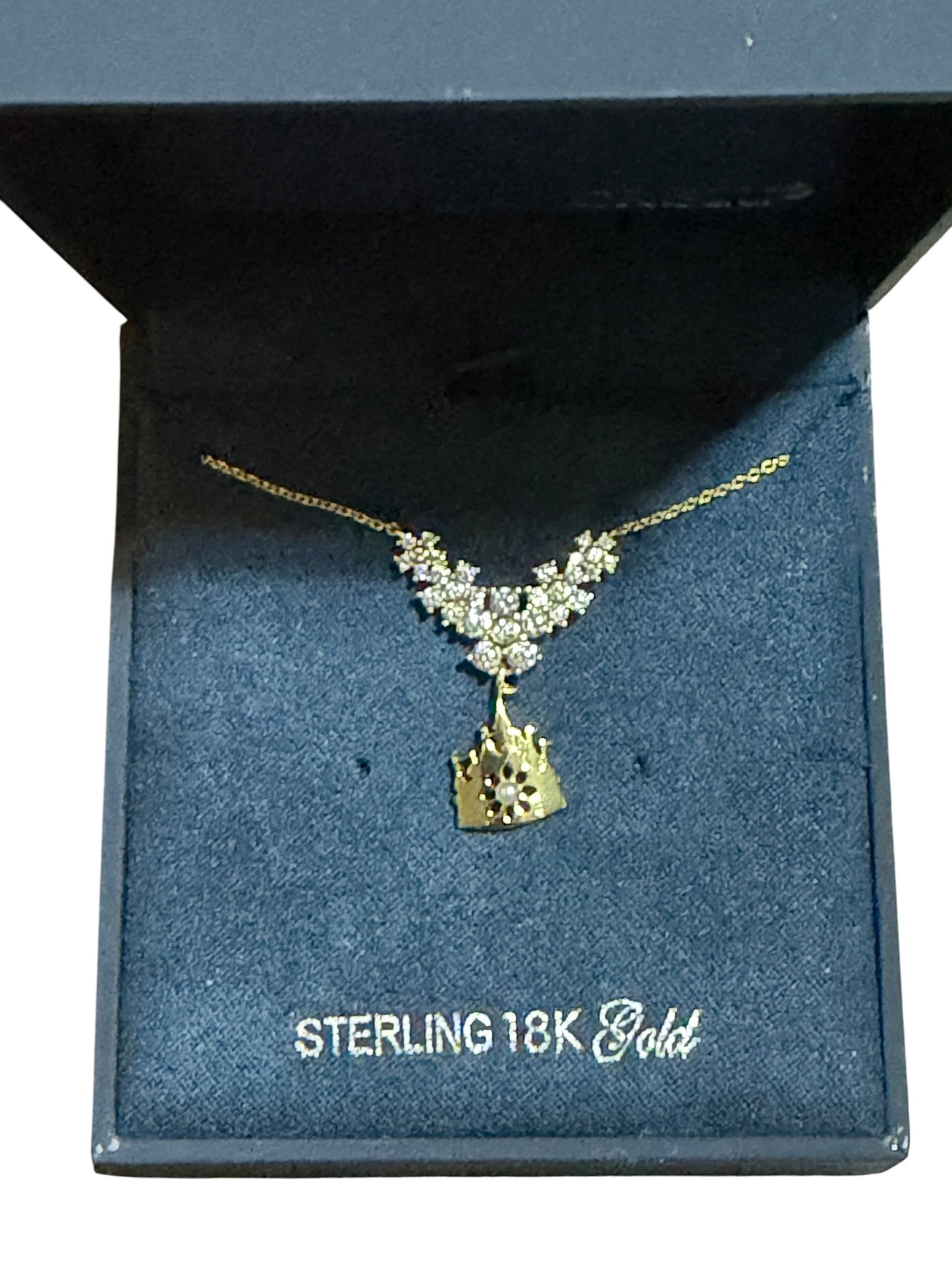 Disney Castle with Flower Crislu Necklace-Trunk Show Exclusive