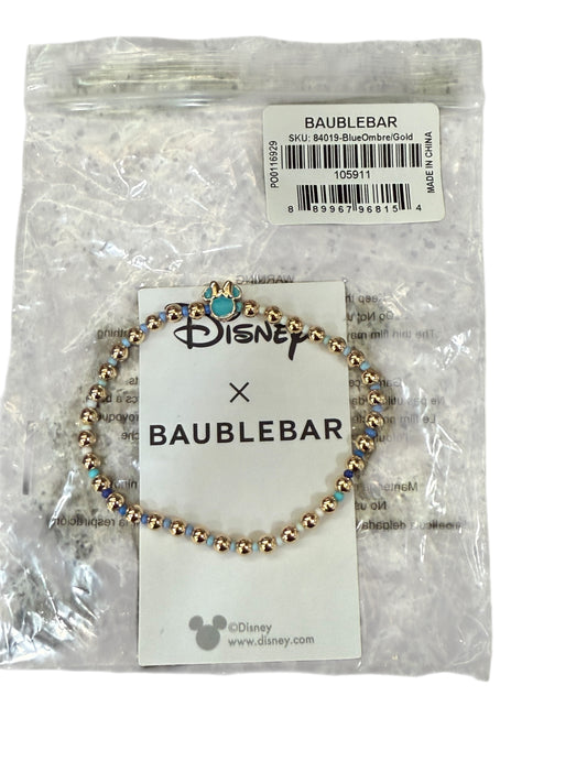 Disney x Baublebar Minnie Blue Ombré/Gold Stretch Bracelet