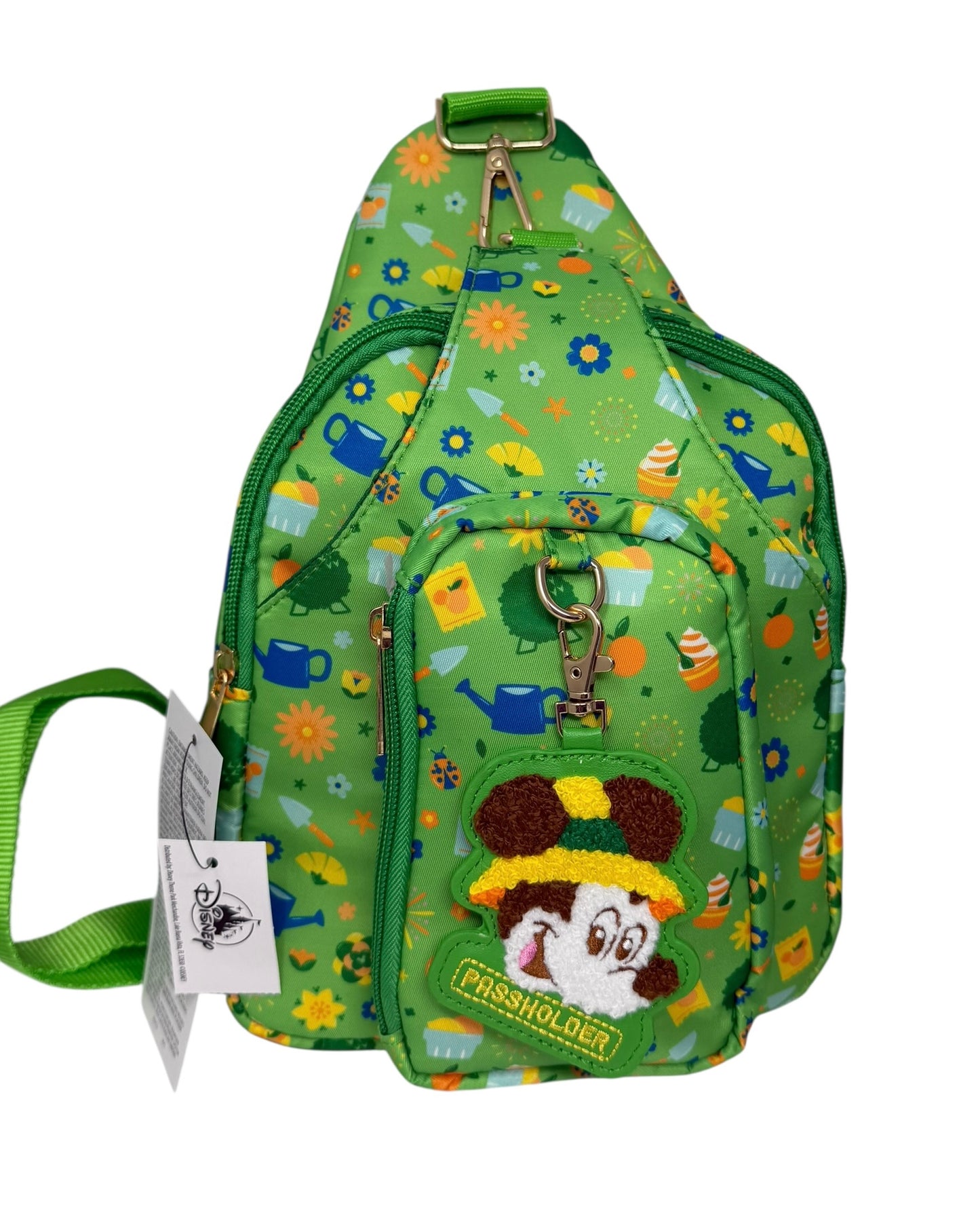 Disney Epcot Flower & Garden 2026 Crossbody Purse-Mickey Green