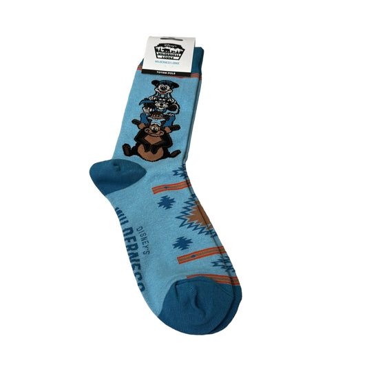 Disney Wilderness Lodge Mickey, Goofy, Humphrey Totem Pole Socks