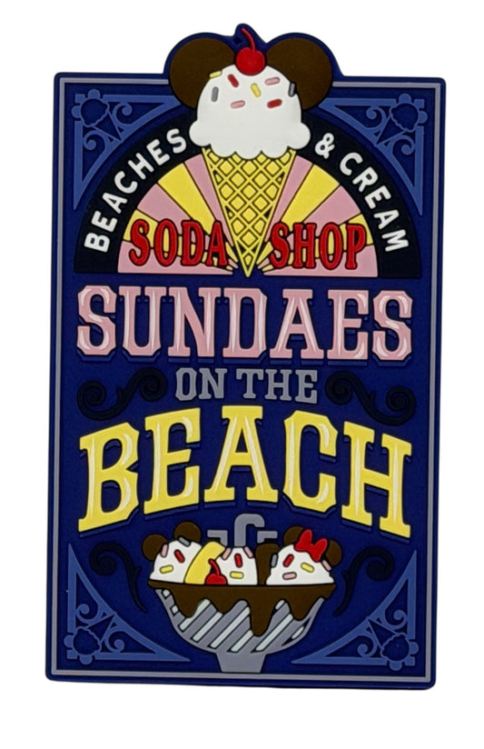 Disney Beach Club Resort Rubber Magnet-Beaches & Cream Soda Shop