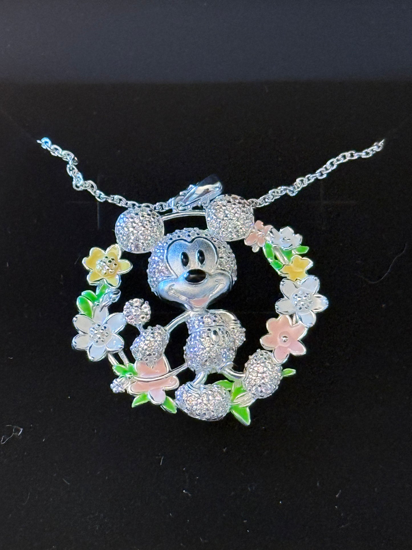 Disney Mickey & Flowers Necklace Rebecca Hook