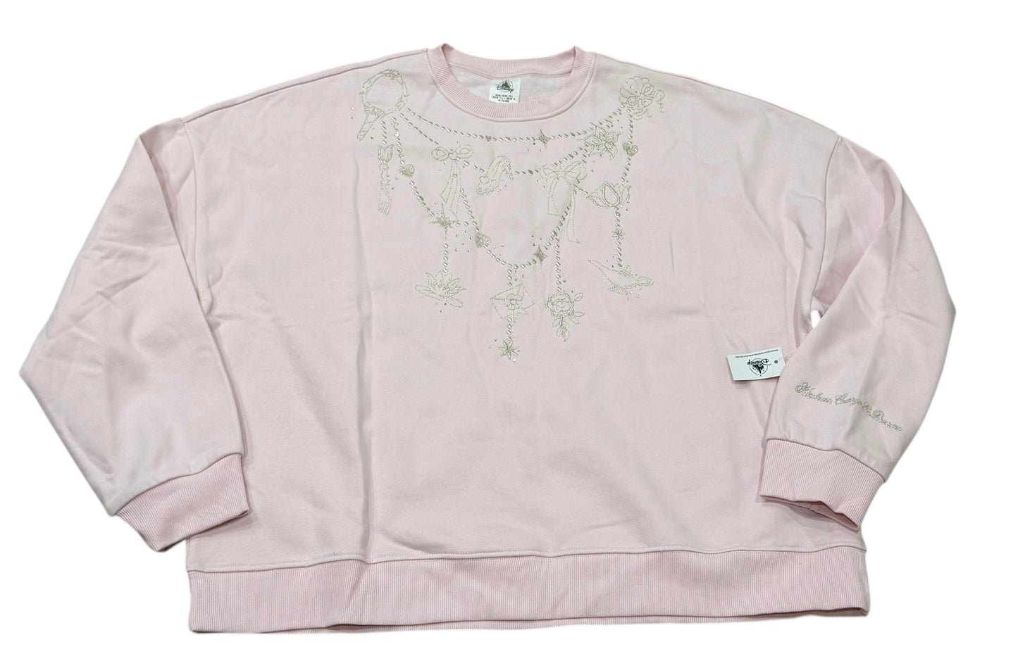 Walt Disney World Pullover Princesses Embroidered Pink