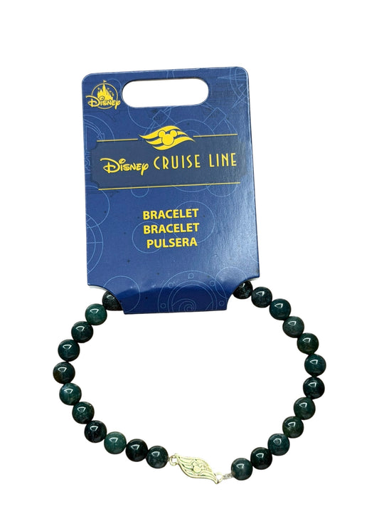 Disney Cruise Line Logo DCL Bead Bracelet-Dark Green