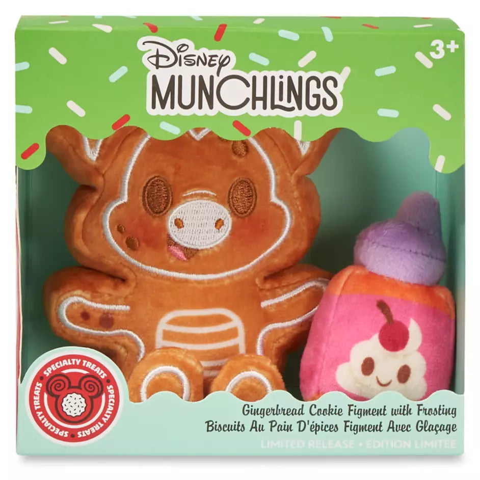 Figment Gingerbread Cookie with Frosting Disney Munchlings Plush - Micro 4 3/4" Limited Release