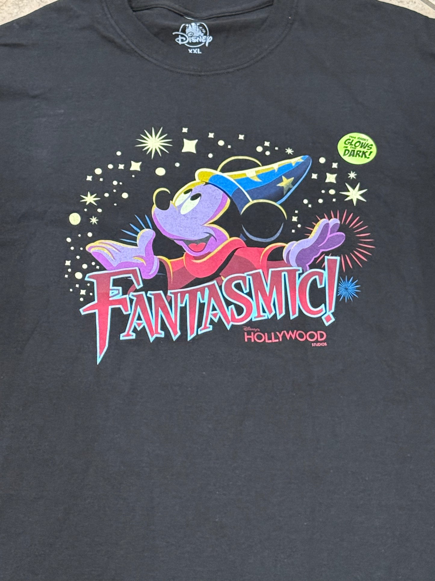 Disney Parks Sorcerer Mickey Fantasmic Shirt-Glow in the Dark