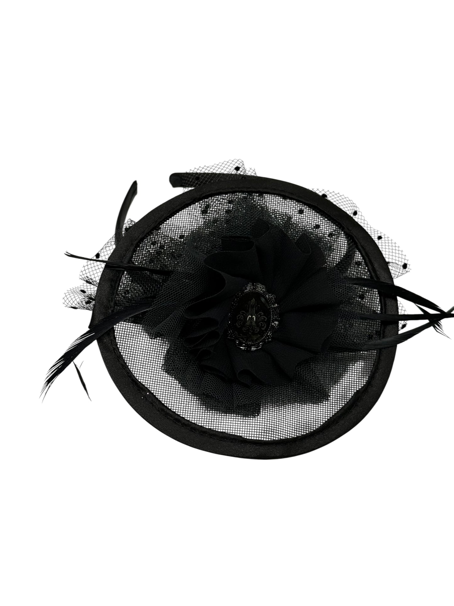 Disney Haunted Mansion Black Lace Tulle Headband-Dapper