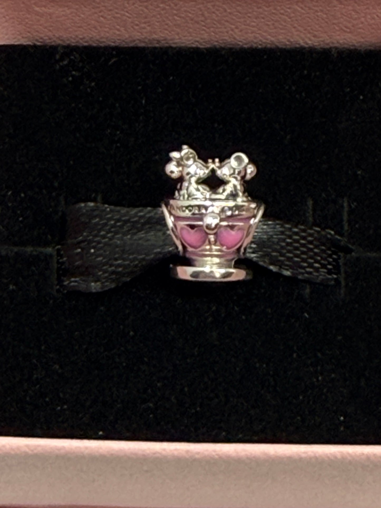 Disney Minnie Mickey Heart Teacup Pandora Charm