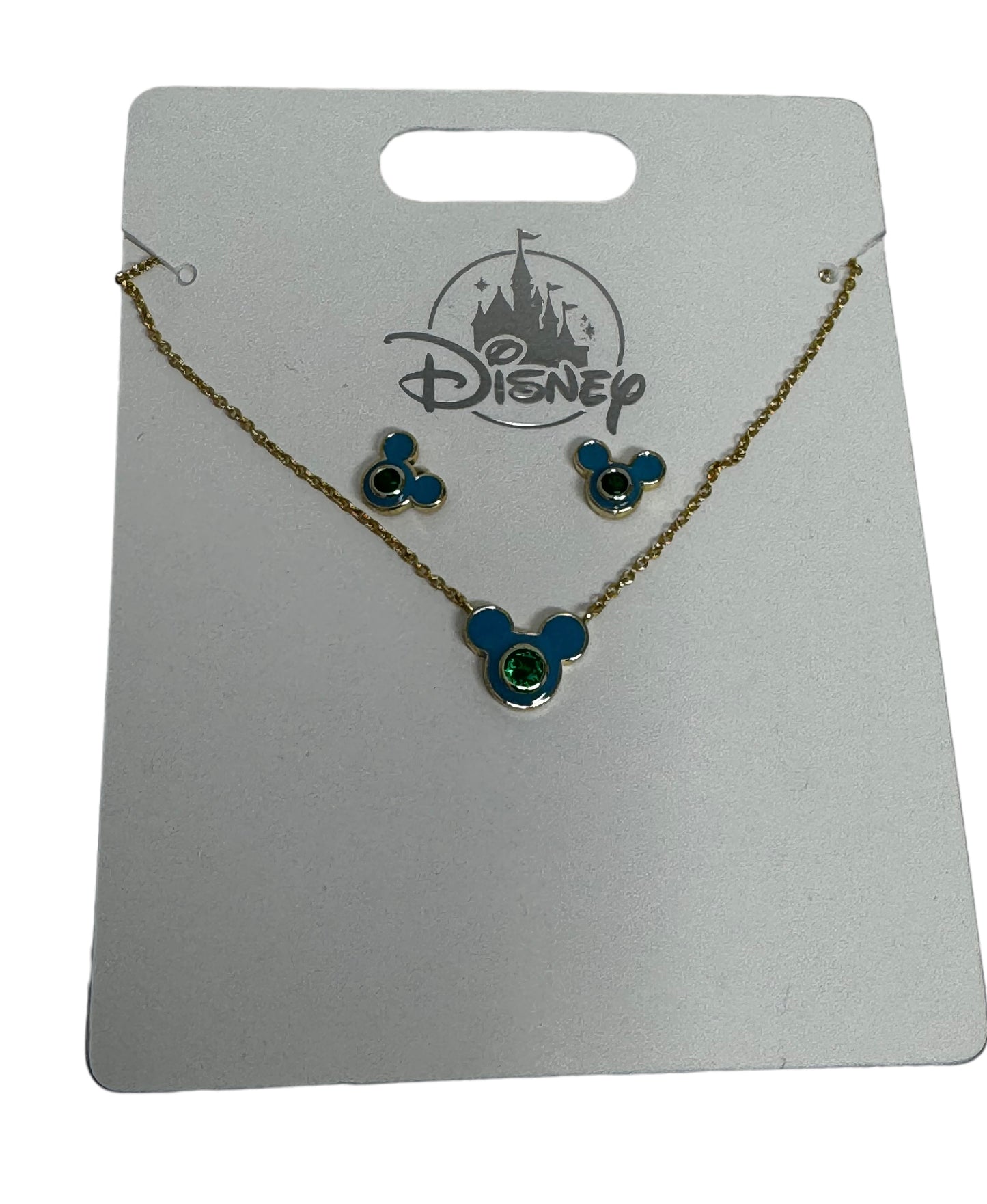 Disney Mickey Crislu Necklace and Earring Set