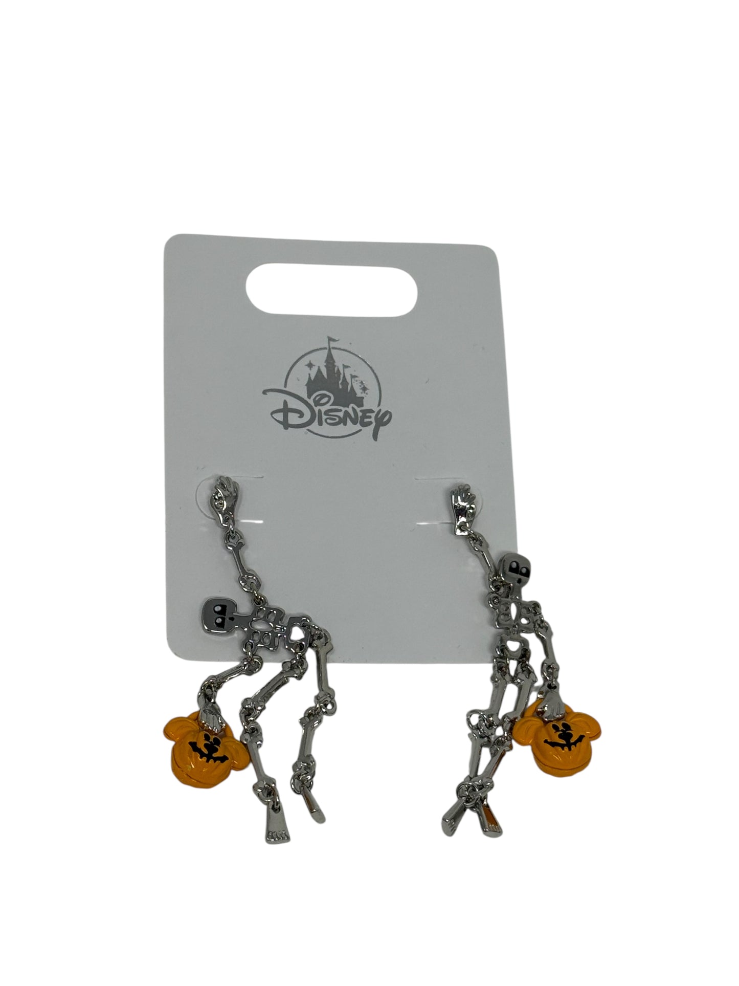 Disney Mickey Pumpkin Skeleton Dangle Earrings