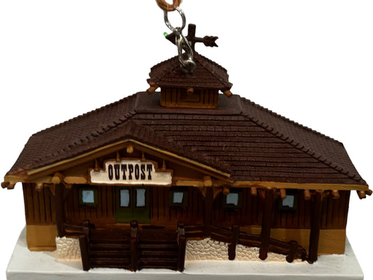 Disney Fort Wilderness Outpost Building Ornament with Mickey