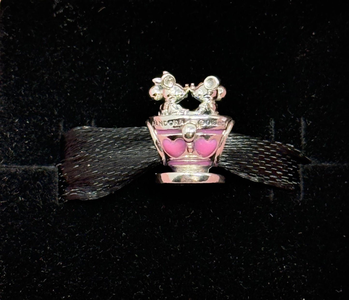 Disney Minnie Mickey Heart Teacup Pandora Charm