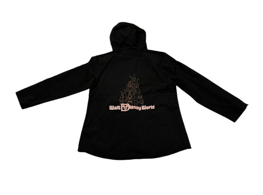 Walt Disney World Black Gold Castle Raincoat Jacket