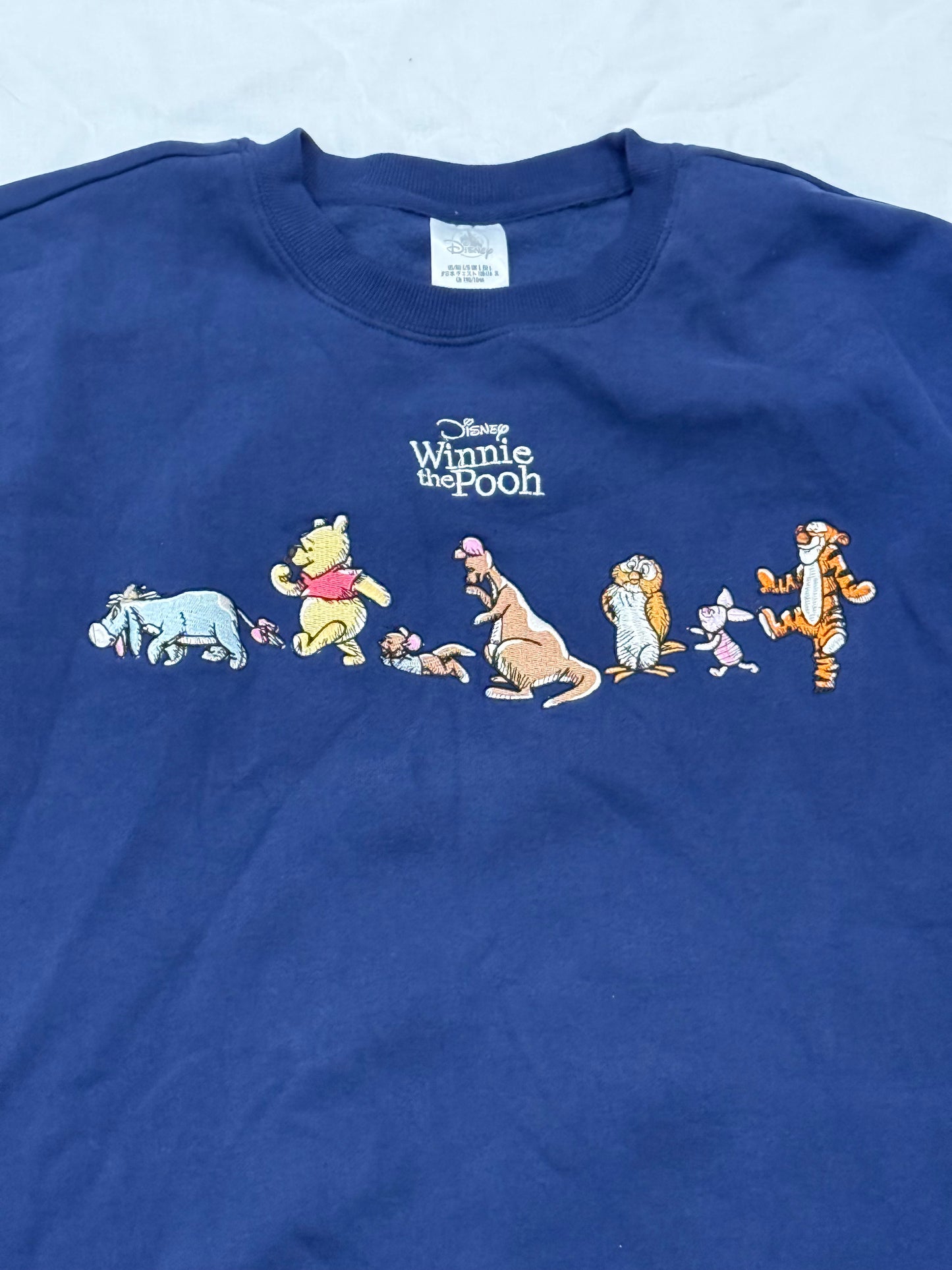 Disney Winnie the Pooh Embroidered Pullover Navy Small