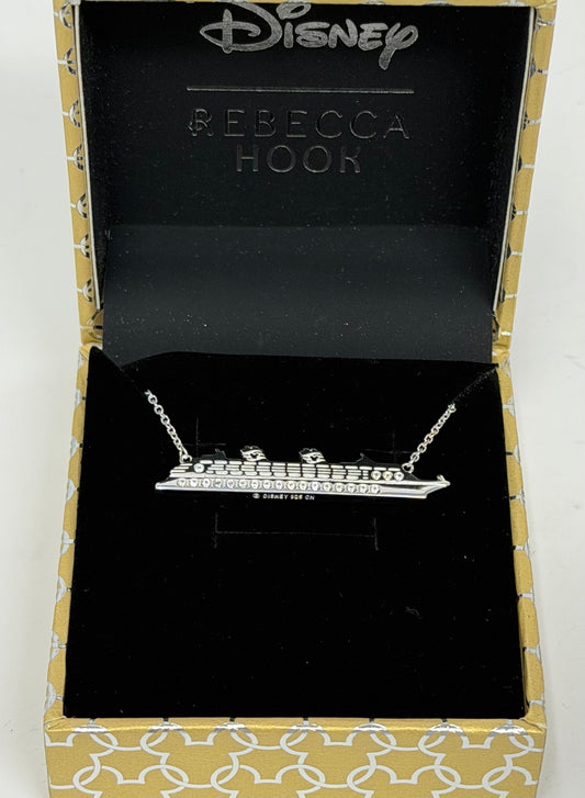 Disney Cruise Line Ship Necklace Rebecca Hook 25th Anniversary Silver