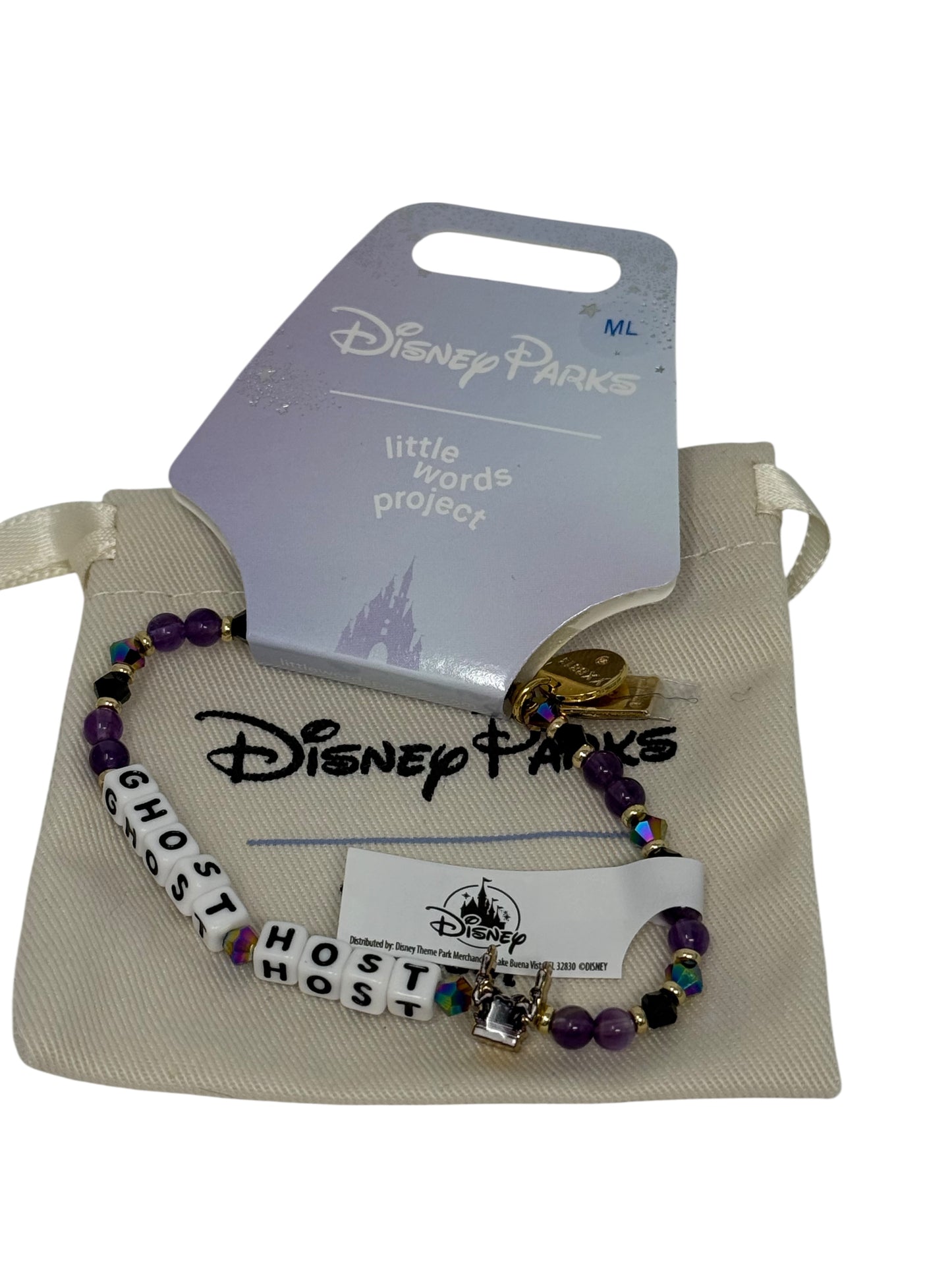 Disney Haunted Mansion Little Words Project Bracelet-Ghost Host Gargoyle
