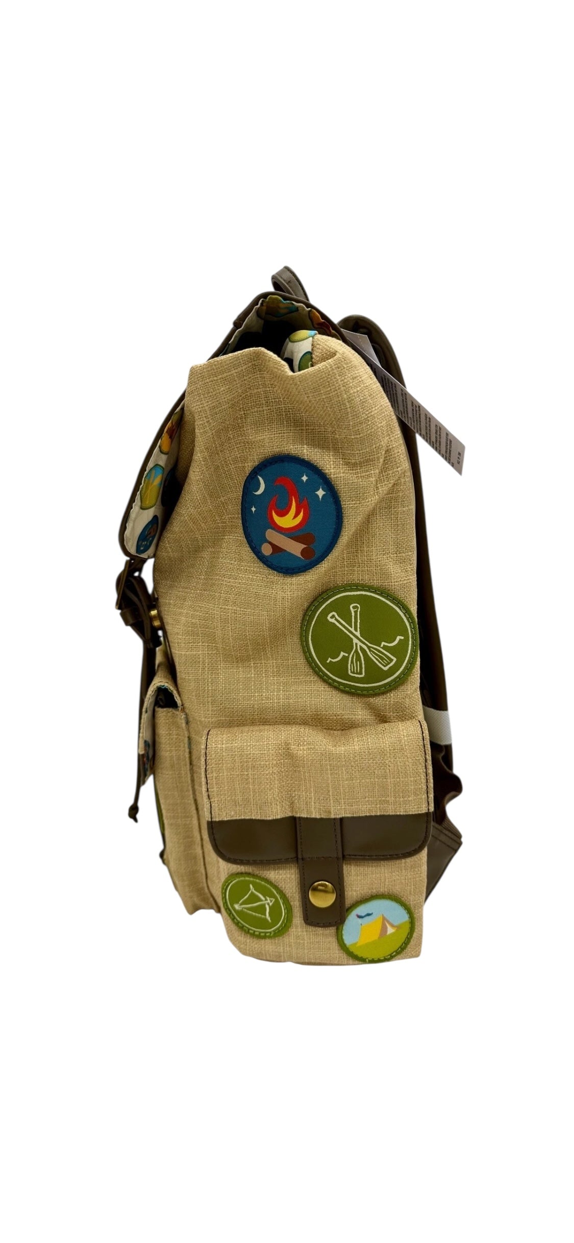Disney Fort Wilderness Resort Patches Loungefly Backpack-Tan
