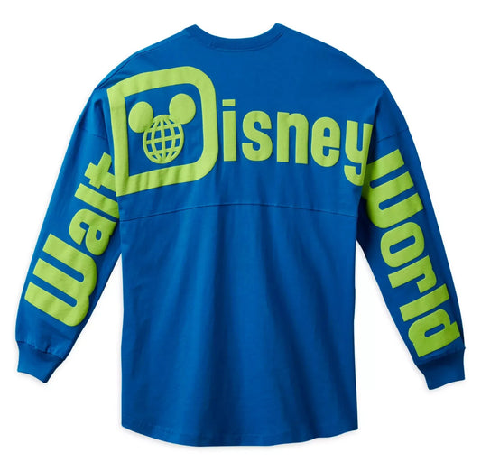 Walt Disney World Spirit Jersey Neon Green and Blue Small