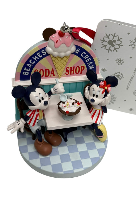 Disney Beach Club Resort Ornament-Beaches & Cream Soda Shop Mickey & Minnie