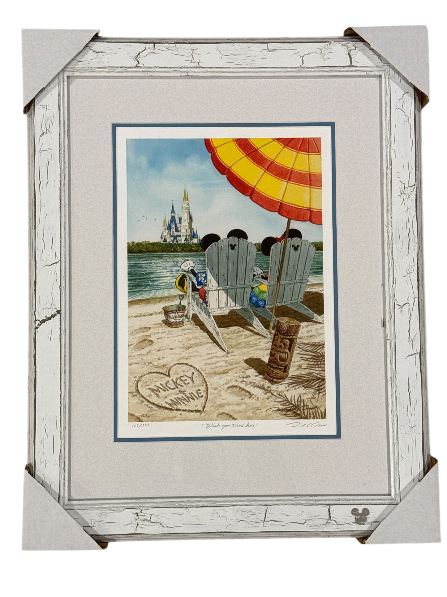 Disney “Wish You Were Here” by David Doss Framed Gilee 153/395
