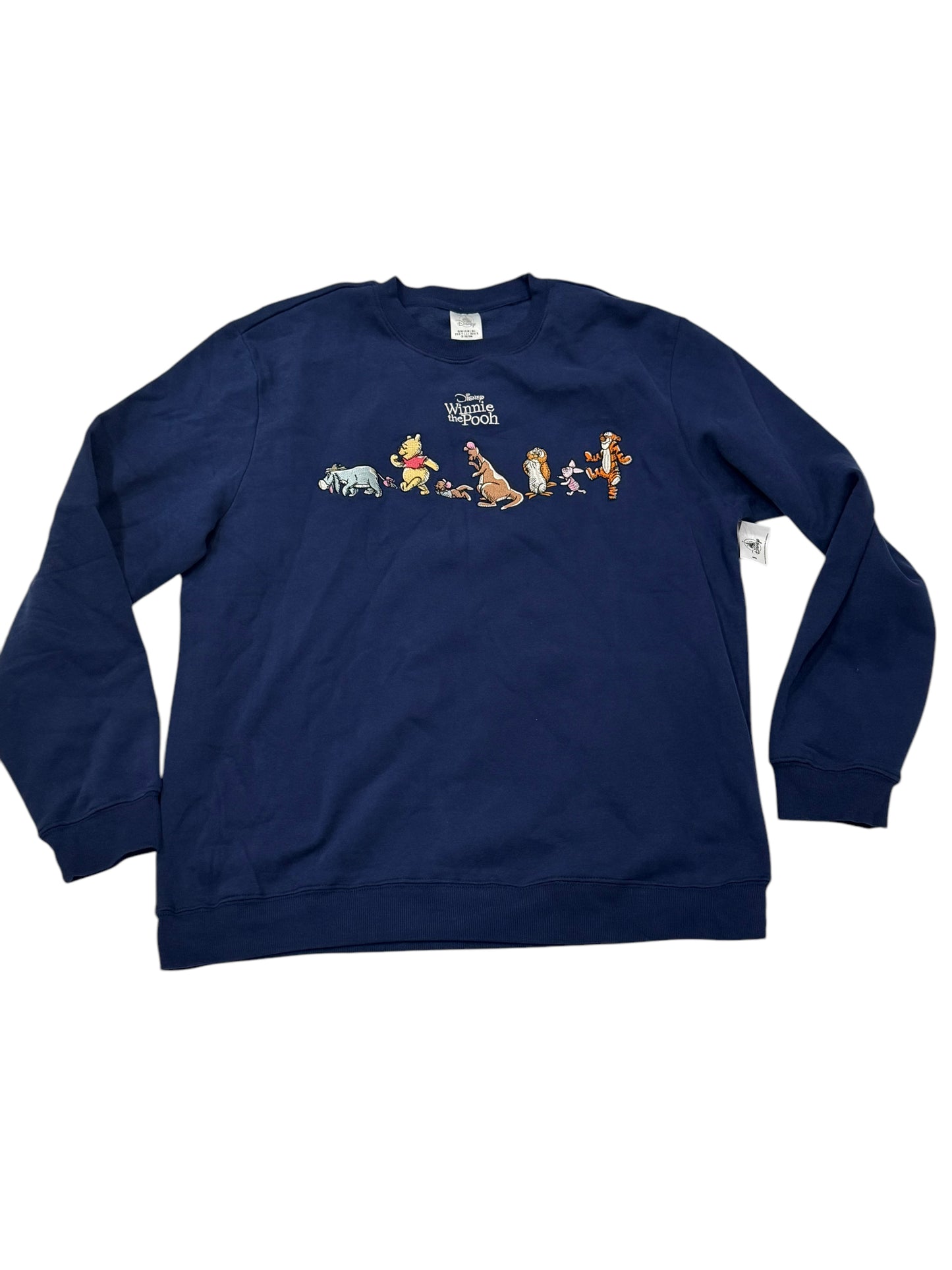 Disney Winnie the Pooh Embroidered Pullover Navy Small