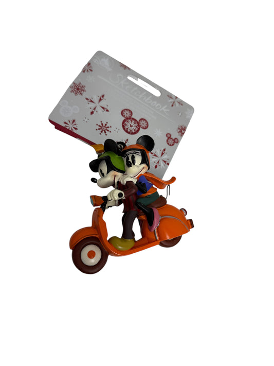 Disney Epcot Italy Mickey Minnie Vespa Scooter Ornament