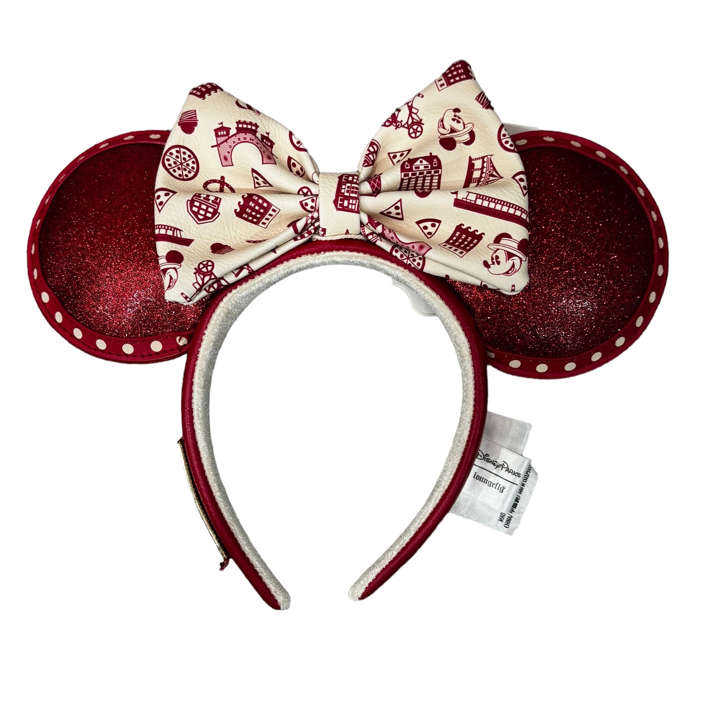 Disney Boardwalk Resort Glitter Minnie Loungefly Ear Headband-Scented Glows