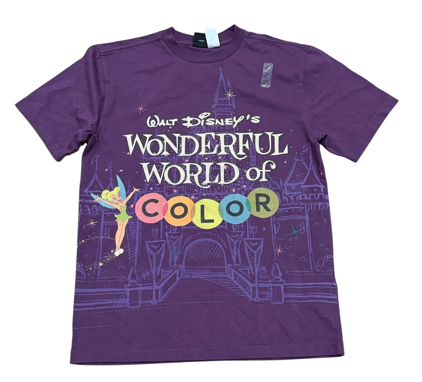 Walt Disney Wonderful World of Color Tinker Bell Shirt Castle XS
