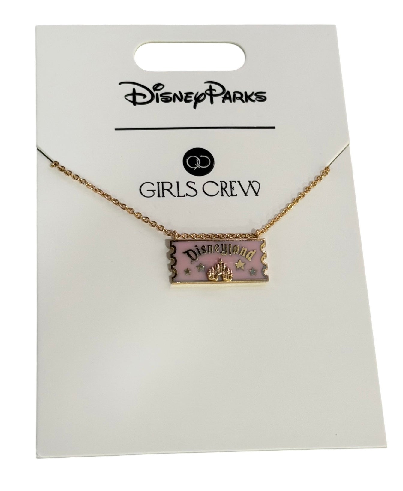 Disneyland Ticket Castle Necklace Girls Crew
