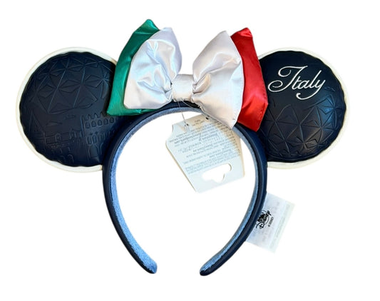 Disney Epcot Italia Ears Headband-Spaceship Earth-Italy World Showcase