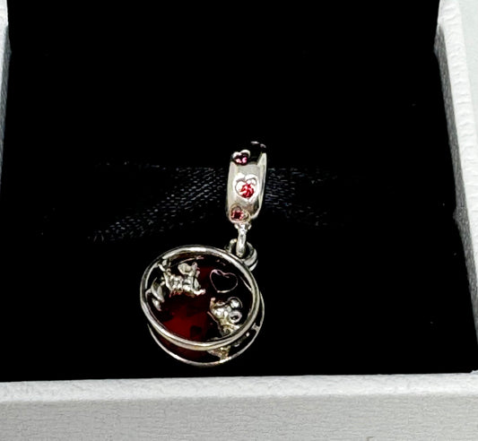 Disney Minnie and Mickey Love and Kisses Double Dangle Pandora Charm