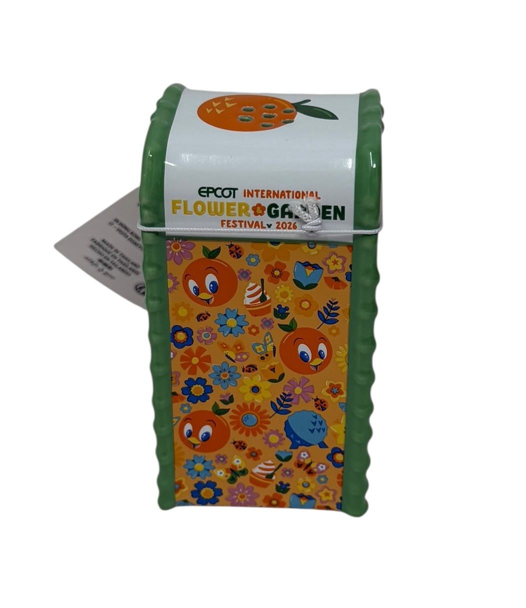 Disney Epcot Flower & Garden 2026 Trashcan Shaker-Orange Bird