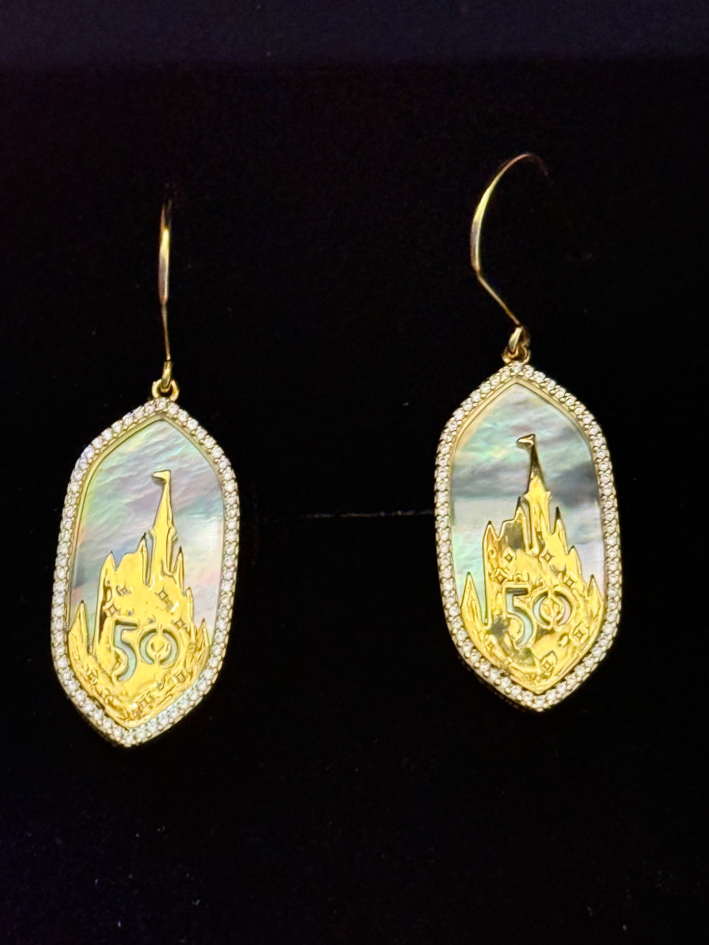 Walt Disney World 50th Anniversary Rebecca Hook Castle Earrings