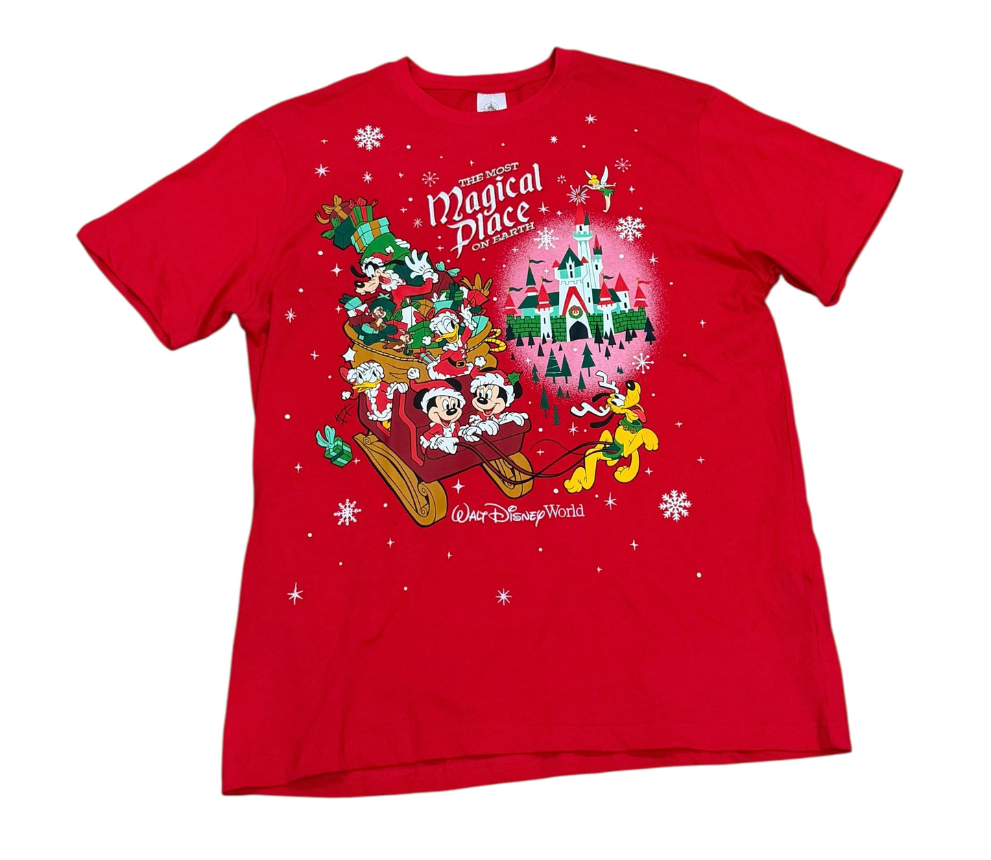 Walt Disney World Mickey & Friends Castle Shirt Holiday Christmas