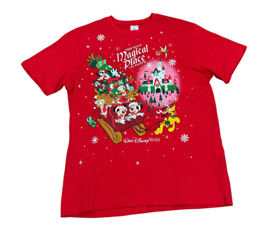 Walt Disney World Mickey & Friends Castle Shirt Holiday Christmas
