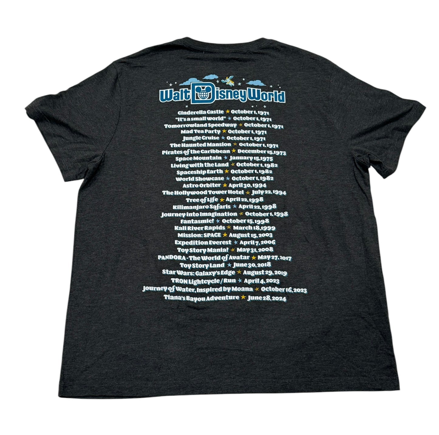 Walt Disney World Icons Opening Days Dates Shirt-Grey